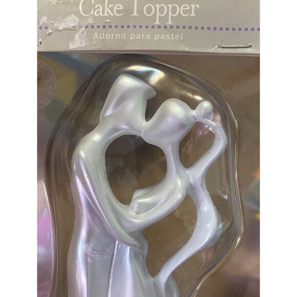 Wilton Cake Topper 6.25"- First Kiss Wedding Shimmer White  NIB Bride Groom - Picture 14 of 16